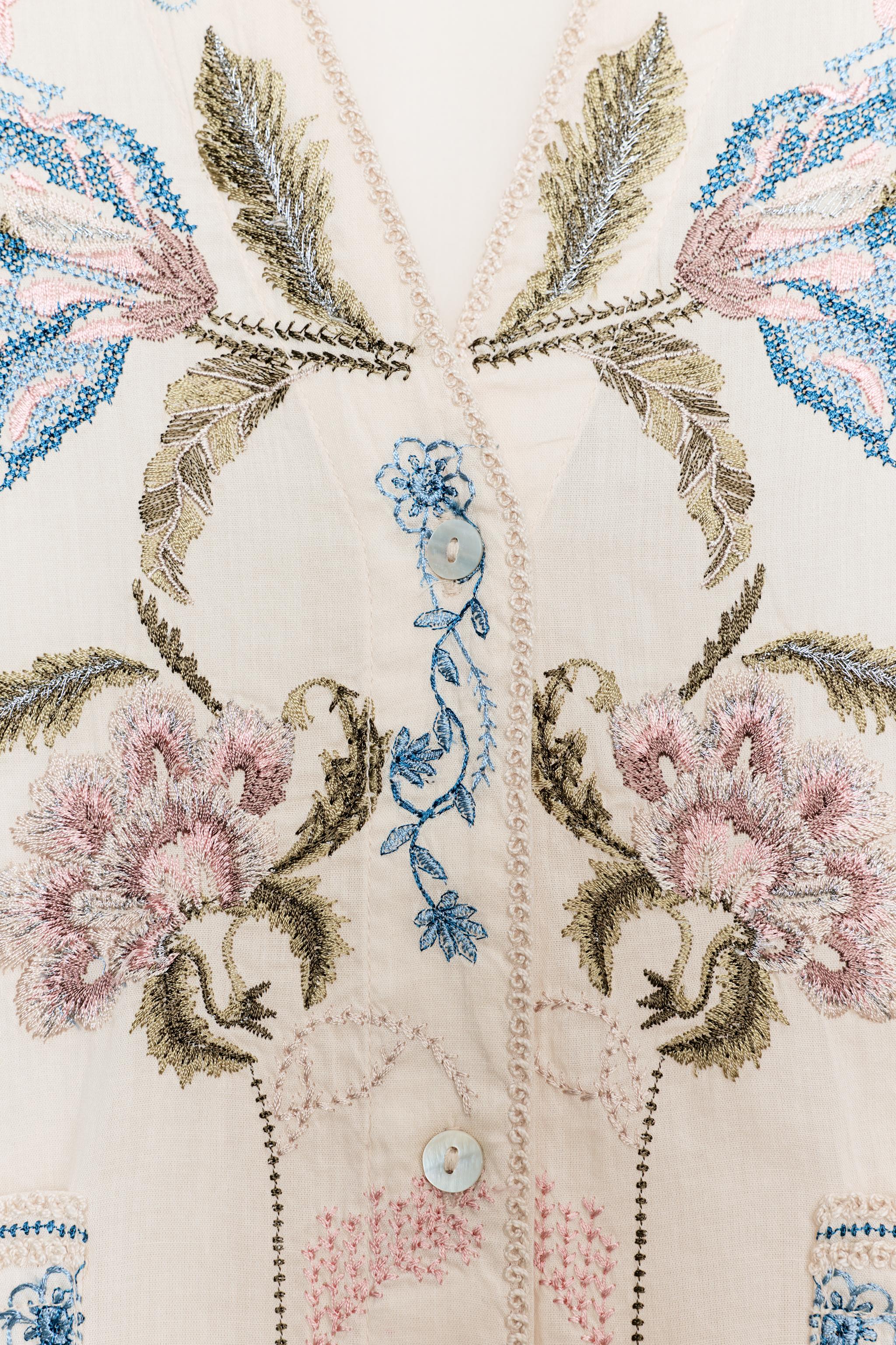 ZW COLLECTION EMBROIDERED SHIRT